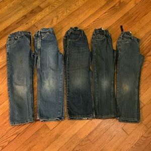 5 Pairs of Boys' Jeans Size 6 with Adjustable Waists